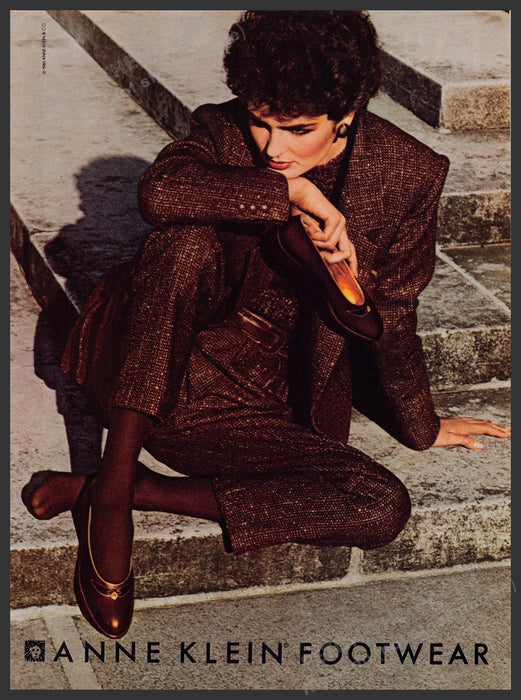 Anne Klein Footwear Shoes 1980s Print Advertisement Ad 1981 Fetch-the-paper.com