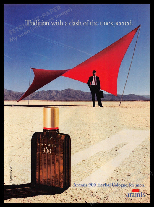 Aramis 900 Herbal Cologne for Men 1980s Print Advertisement Ad 1985 Fetch-the-Paper