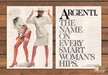 Argenti Smart Woman's Hips Legs Garter Silver Suit Print Ad 1988 1980s (2pgs)