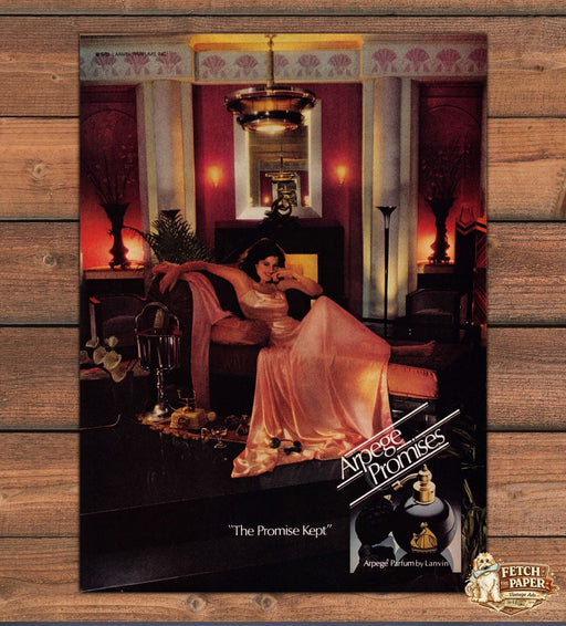 Arpege Promises by Lanvin Parfum Print Ad 1981 1980s