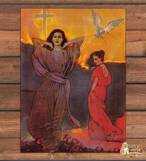 Artist Daniel Maffia “Born-Again People” Magazine Illustration 1978 1970s