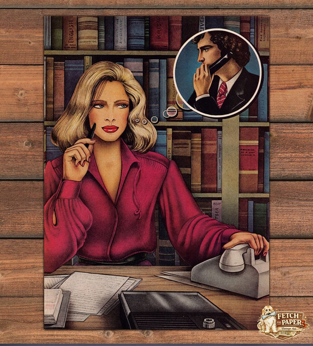 Artist Garie Blackwell “Charlie” Magazine Illustration Woman Phone 1979 1970s