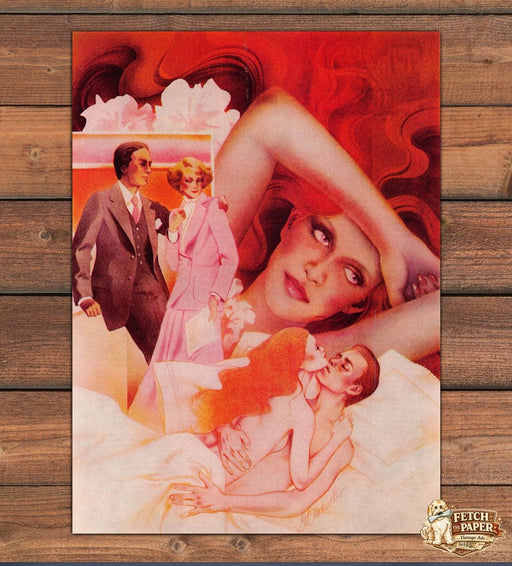 Artist Garie Blackwell “First Love” Couple Bedroom Illustration 1978 1970s