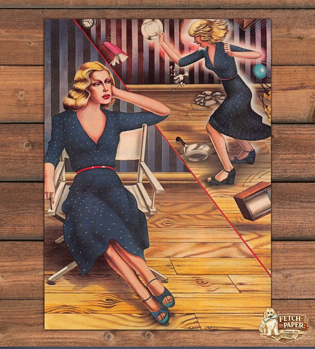 Artist Mary Ann Shea “Emotions” Calm Vs. Angry Magazine Illustration 1979 1970s