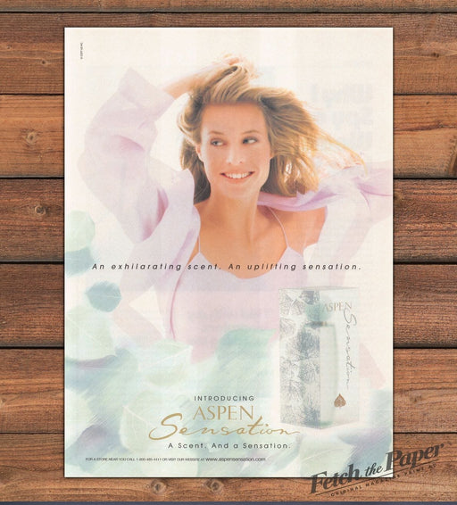 Aspen 1990s Magazine Print Advertisement 1998 Sensation Exhilarating Sensation
