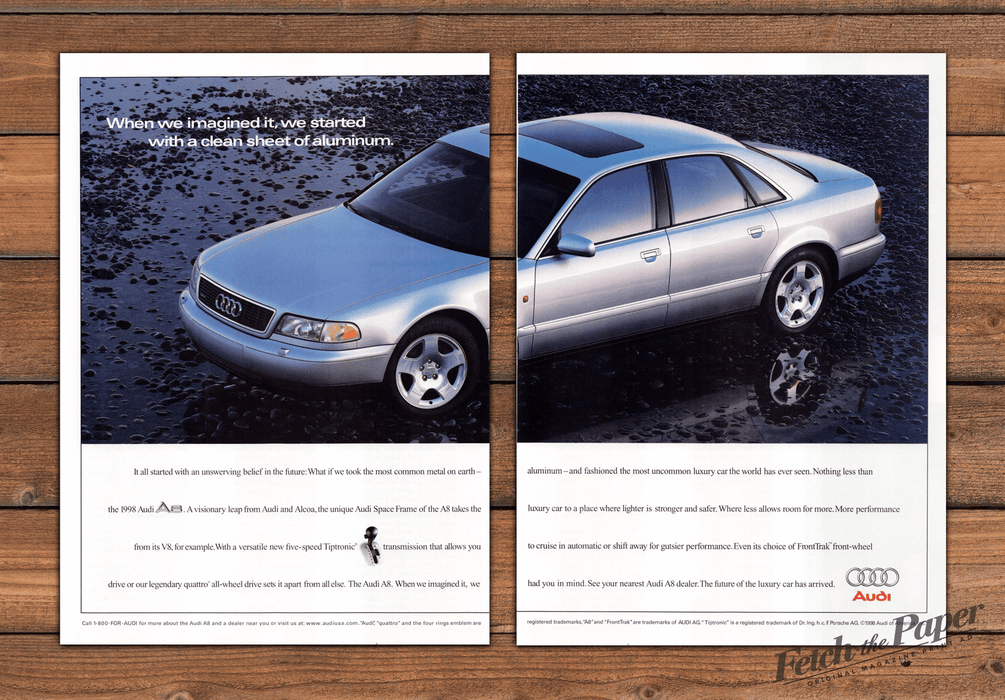 Audi A8 1990s Print Advertisement (2 page) 1998 Car Imagined