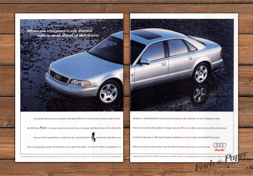 Audi A8 1990s Print Advertisement (2 page) 1998 Car Imagined