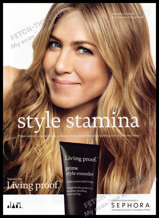 Aveeno 2010s Magazine Print Ad 2013 Jennifer Aniston "healthier skin" Aveeno