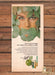 Aziza Eye Shadow Mascara Liner Eve Leaves Green Apple Print Ad 1966 1960s