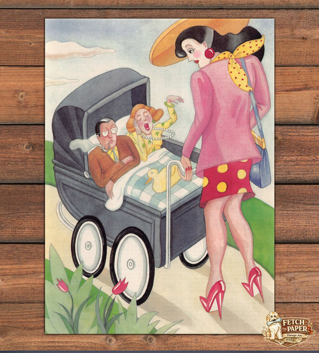 Artist Barbara Samuels “Problem Parents” Magazine Illustration 1988 1980s