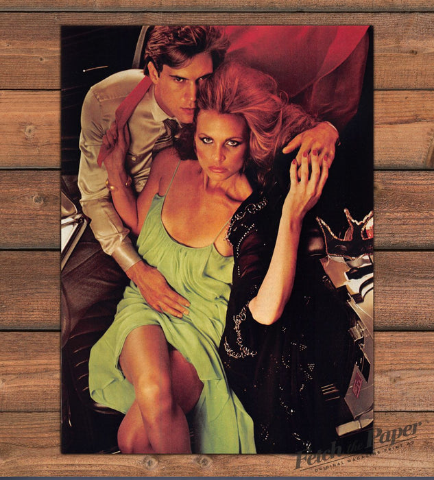 “The Case for Younger Men” Masquerade Mask Luxury Car Magazine Photo 1980 1980s