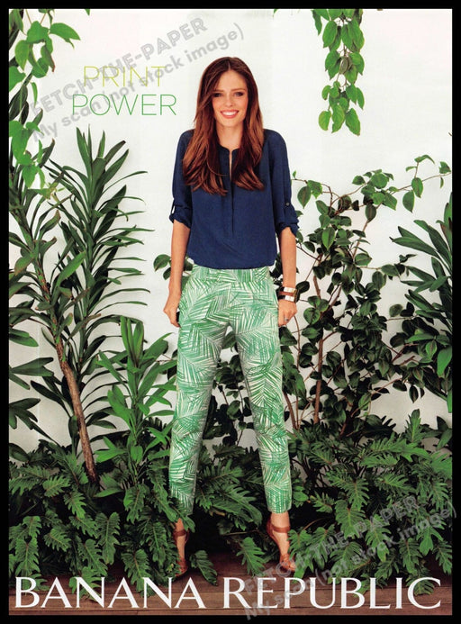 Banana Republic 2010s Magazine Print Advertisement 2013 Legs Tropical Foliage