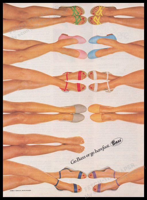 Bass 1980s Print Advertisement Ad 1981 Fetch the Paper!