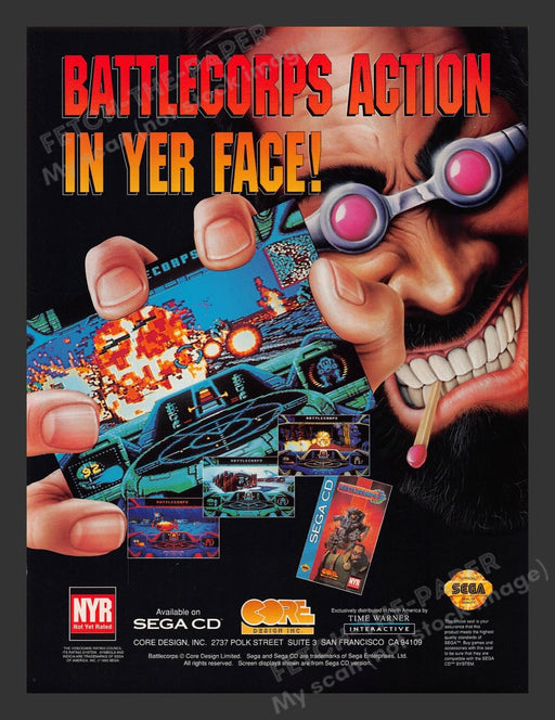 Battlecorps Sega Video Game 1990s Print Advertisement Ad 1994