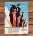 Bausch & Lomb Expressions Sunglasses Black Bodysuit Gloves Print Ad 1985 1980s