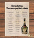 Benedictine D.O.M. Liqueur Near Perfect Mixer Print Ad 1981 1980s