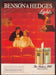 Benson & Hedges Cigarettes 1980s Print Advertisement 1984 Couple Woman Theater Fetch-the-Paper