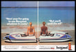 Bergasol Sun Tanning Lotion1980s Print Advertisement (2 pgs) 1982 Bare Jet Skis Fetch the Paper!