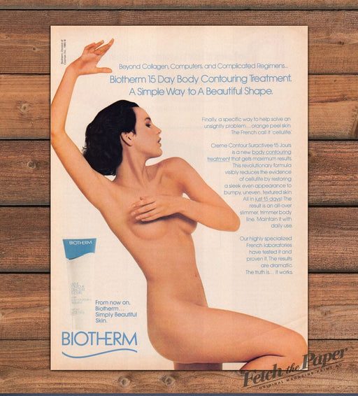 Biotherm 1980s Print Advertisement Ad 1985 Body Contouring Skin Bare