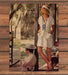 Blonde Woman White Headwrap Wrap Dress Porch Cabin Magazine Photo 1968 1960s