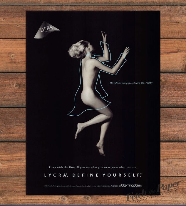 Bloomingdale's Swing Jacket Bare Skin Outline Print Ad 1997 1990s