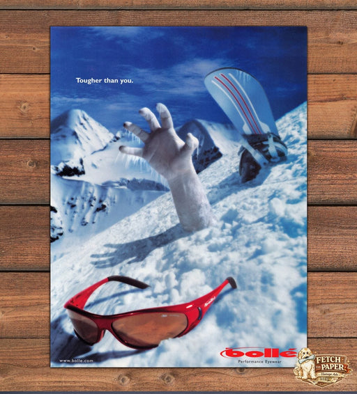 Bolle Perfermance Sunglasses Snowboarding 2000s Print Ad