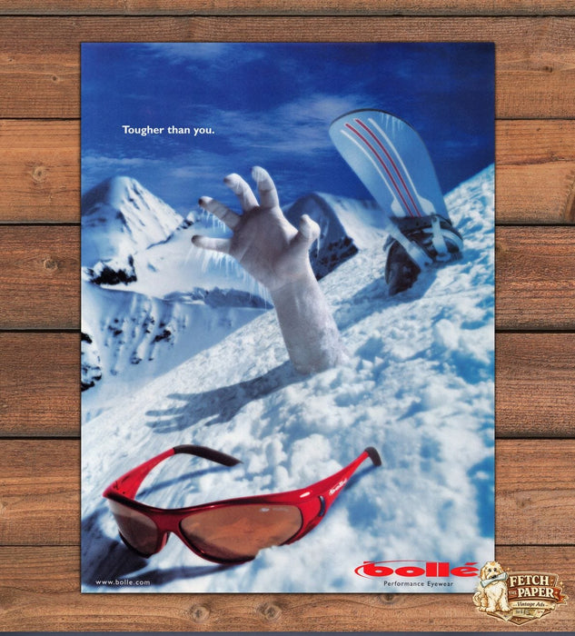 Bolle Perfermance Sunglasses Snowboarding 2000s Print Ad