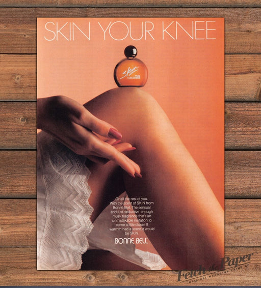 Bonne Bell Skin Musk Concentrate Skin Your Knee Perfume Print Ad 1988 1980s
