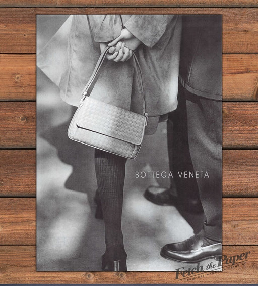 Bottega Veneta Woven Handbag Black and White Print Ad 1997 1990s