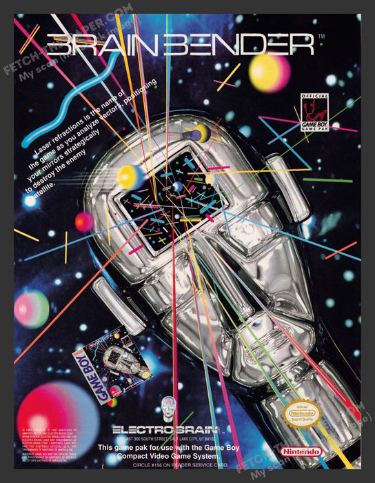 Brain Bender Video Game 1990s Advertisement Ad 1991