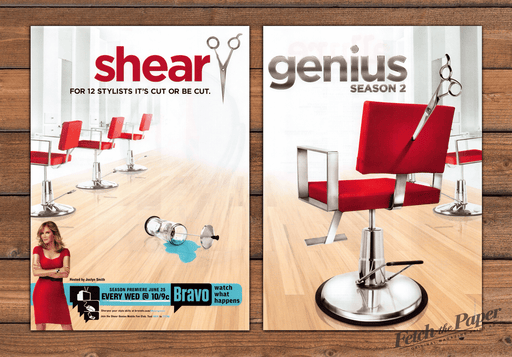 Bravo "Shear Genius" Season 2 Jaclyn Smith Print Ad 2008 2000s (2pgs)