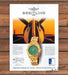 Breitling Wings Lady Gold Watch Green Dial Pilot Plane Print Ad 1997 1990s