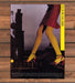 Bruno Magli Red Strappy Heels Yellow Tights Rooftop Print Ad 1997 1990s