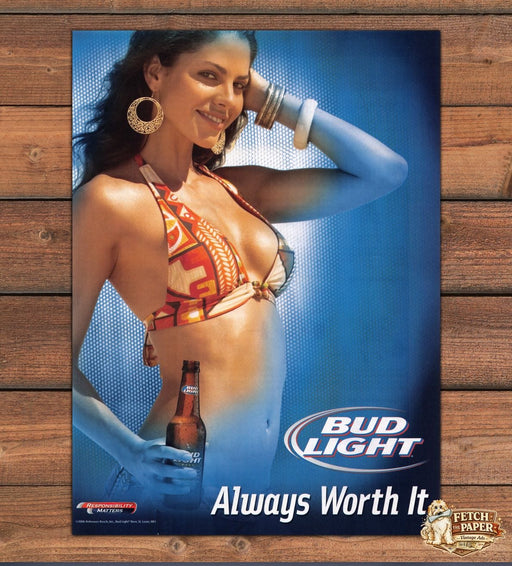 Bud Light "Always Worth It" 2000s Print Ad 2007 Bikini Girl