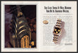 Bulova Accutron Collection 1990s Print Advertisement Ad (2 Pg) 1991 Chrysler NYC Fetch-the-Paper
