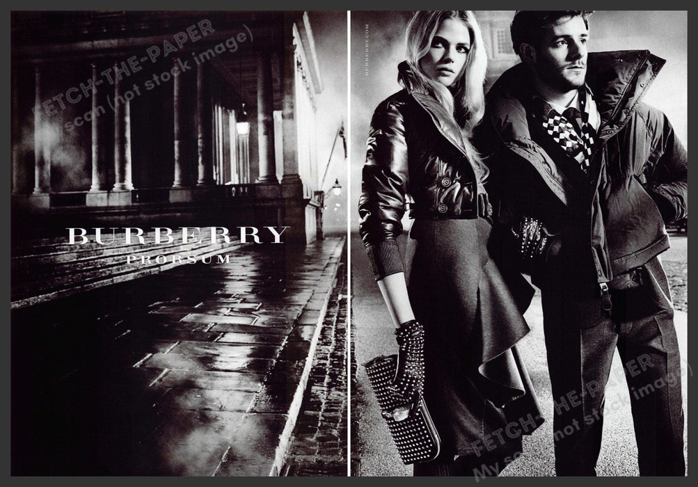 Burberry Prorsum Gabriella Wilde and Roo Panes 2010s Print Ad (2 page) 2012 Fetch-the-Paper