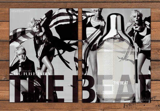 Burberry The Beat Perfume Plaid Scarves Models Print Ad 2008 2000s (2pgs)