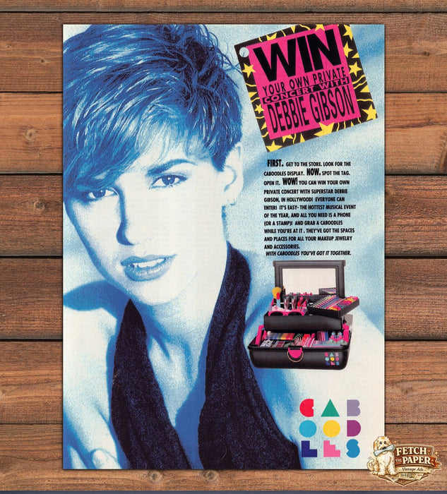 Caboodles Debbie Gibson Win Concert Makeup Case Print Ad 1991 1990s