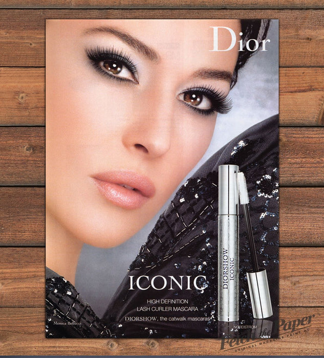 Dior Diorshow Iconic Mascara Monica Bellucci Sequin Print Ad 2008 2000s