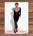 Caché Model Frederique van der Wal Striped Collar Dress Print Ad 1993 1990s