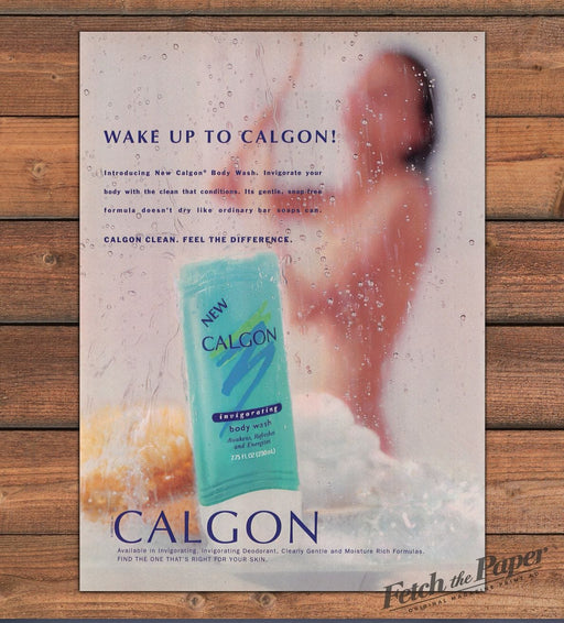 Calgon 1990s Print Advertisement Ad 1993 Invigorating Shower Door