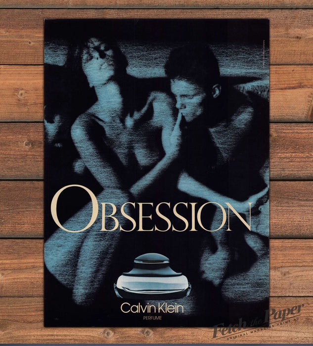 Calvin Klein "Obsession" 1980s Print Advertisement Ad 1984 Bodies