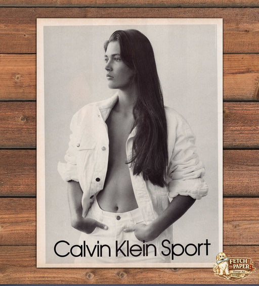 Calvin Klein Sport Model 1980s Print Advertisement Ad 1988
