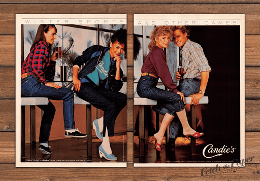 Candie's Shoes Legs Trump Tower 1980s Print Advertisement Ad (2 pages) 1983