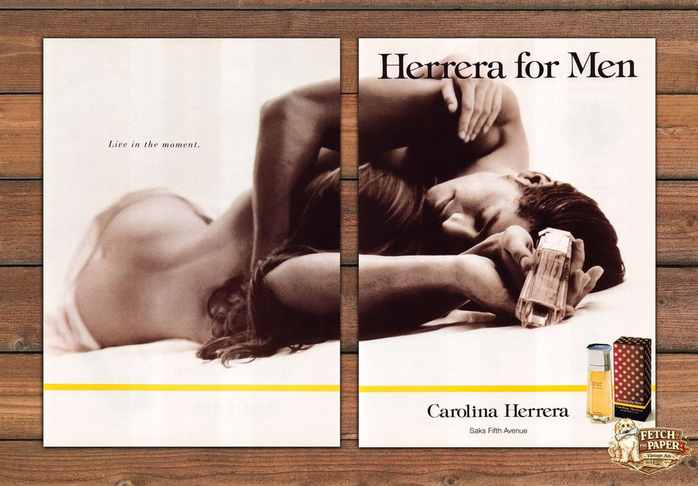 Carolina Herrera 1990s Print Advertisement (2 pages) 1995 (See Description)