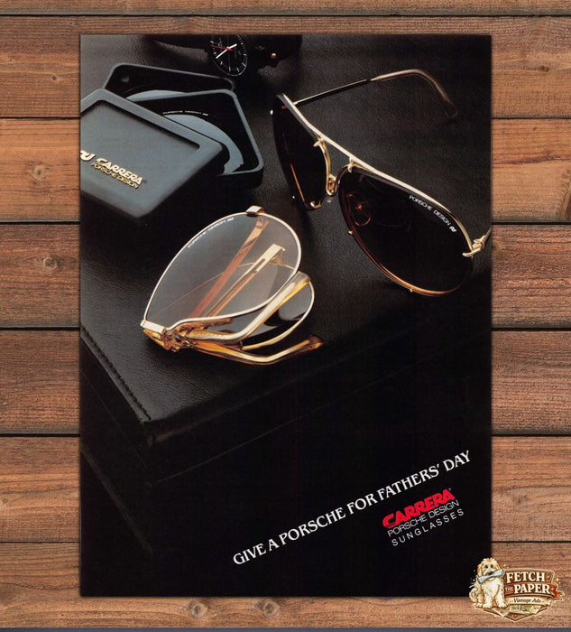 Carrera Sunglasses 1980s Print Advertisement 1981 Porsche Design