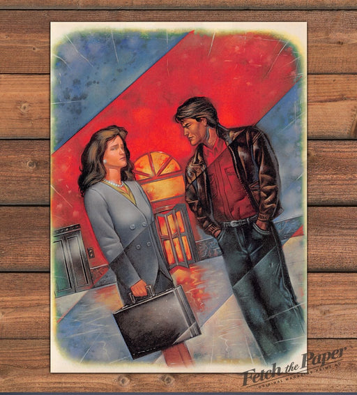 Cary Henrie "Tell Me No Secrets" Office Couple Magazine Illustration 1993 1990s