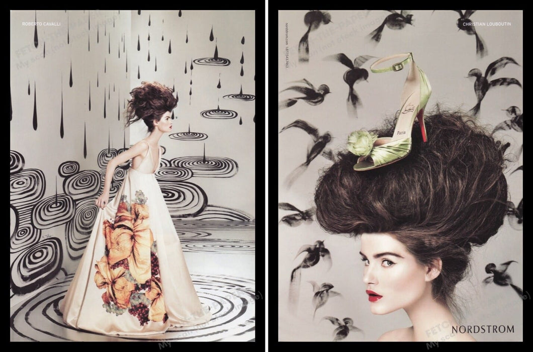 Cavalli Christian Louboutin 2000s Print Advertisement Ad Front & Back 2008 Shoes