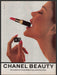 Chanel Beauty Lipstick Cosmetic 1980s Print Advertisement Ad 1981 Mouth Fetch-the-paper.com
