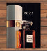Chanel No 22 Perfume Bottle Delicate Disturbance Black Print Ad 1985 1980s
